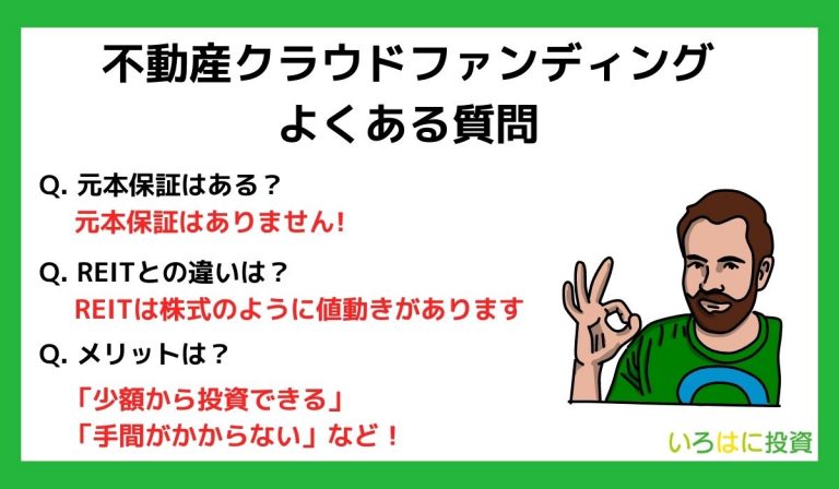 不動産クラウドファンディングに関するよくある質問