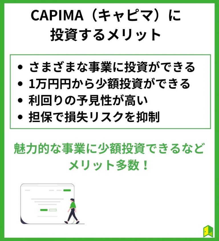   CAPIMA（キャピマ）に投資するメリット 